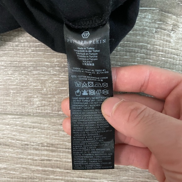 Philipp Plein Large Skull Outline T Shirt - size XXL - Picture 7 of 8